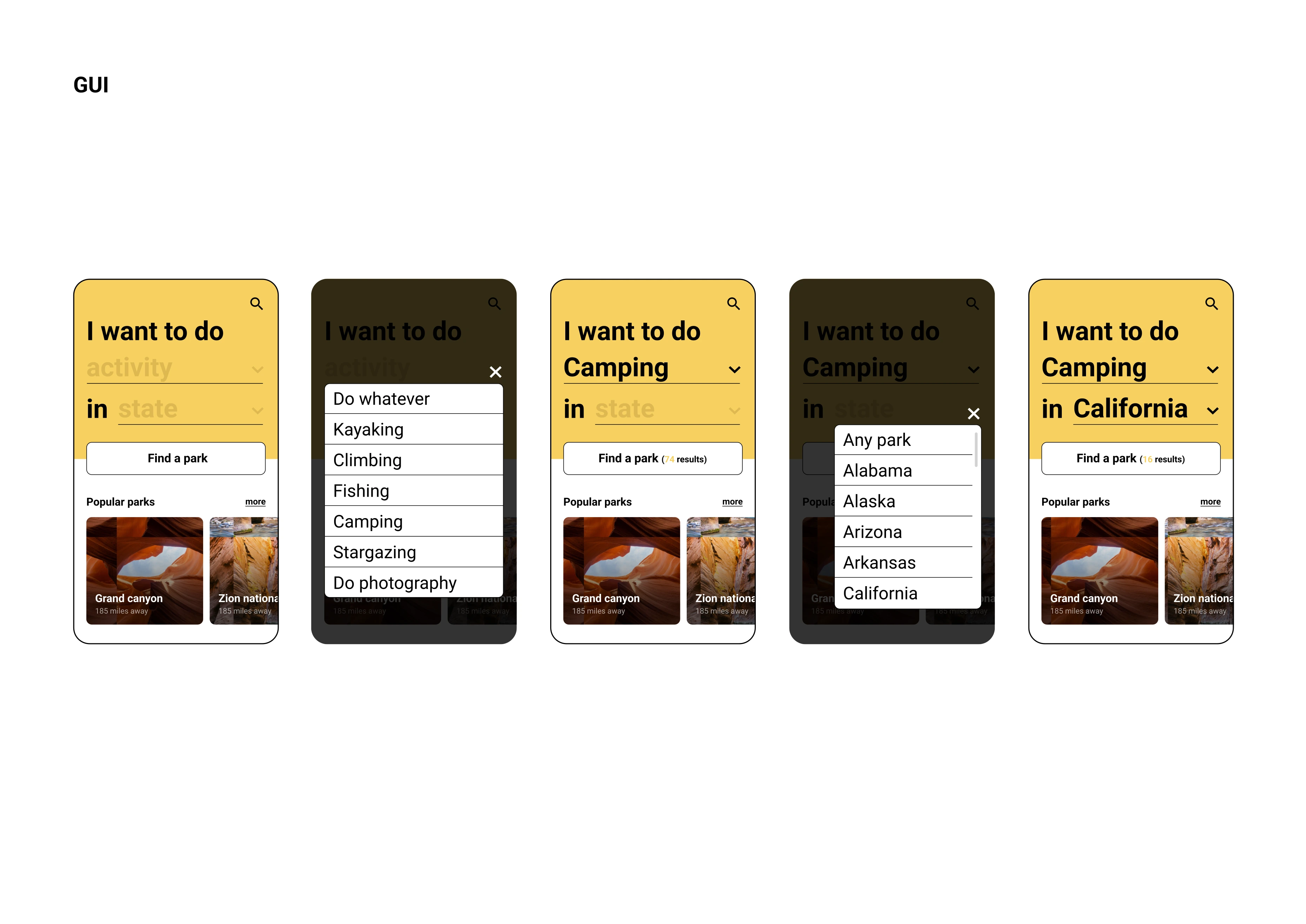 image of mixed fidelity wireframes